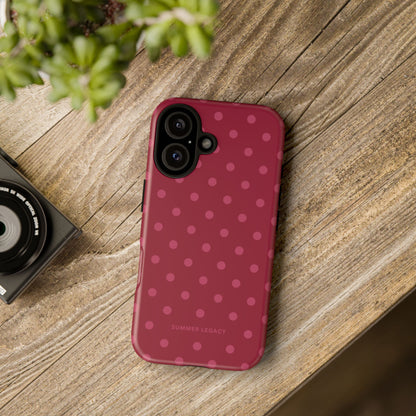 Berry Polka Dot iPhone Case
