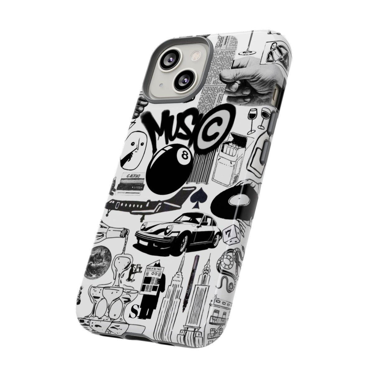 Black and White iPhone Case