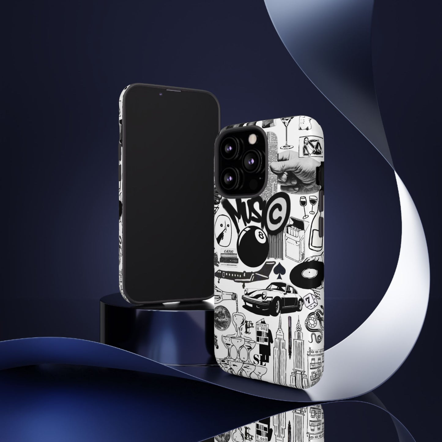 Black and White iPhone Case
