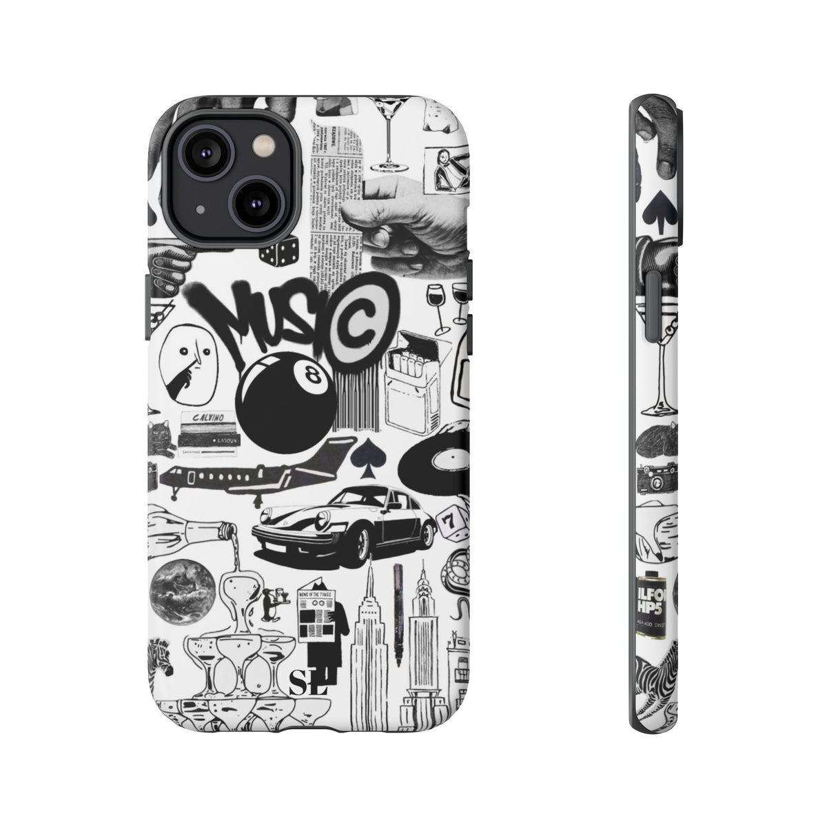 Black and White iPhone Case