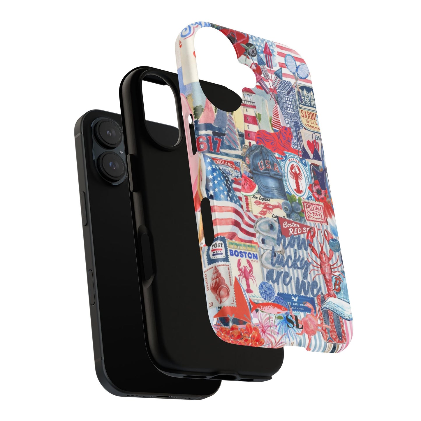 Red, White & Blue iPhone Case