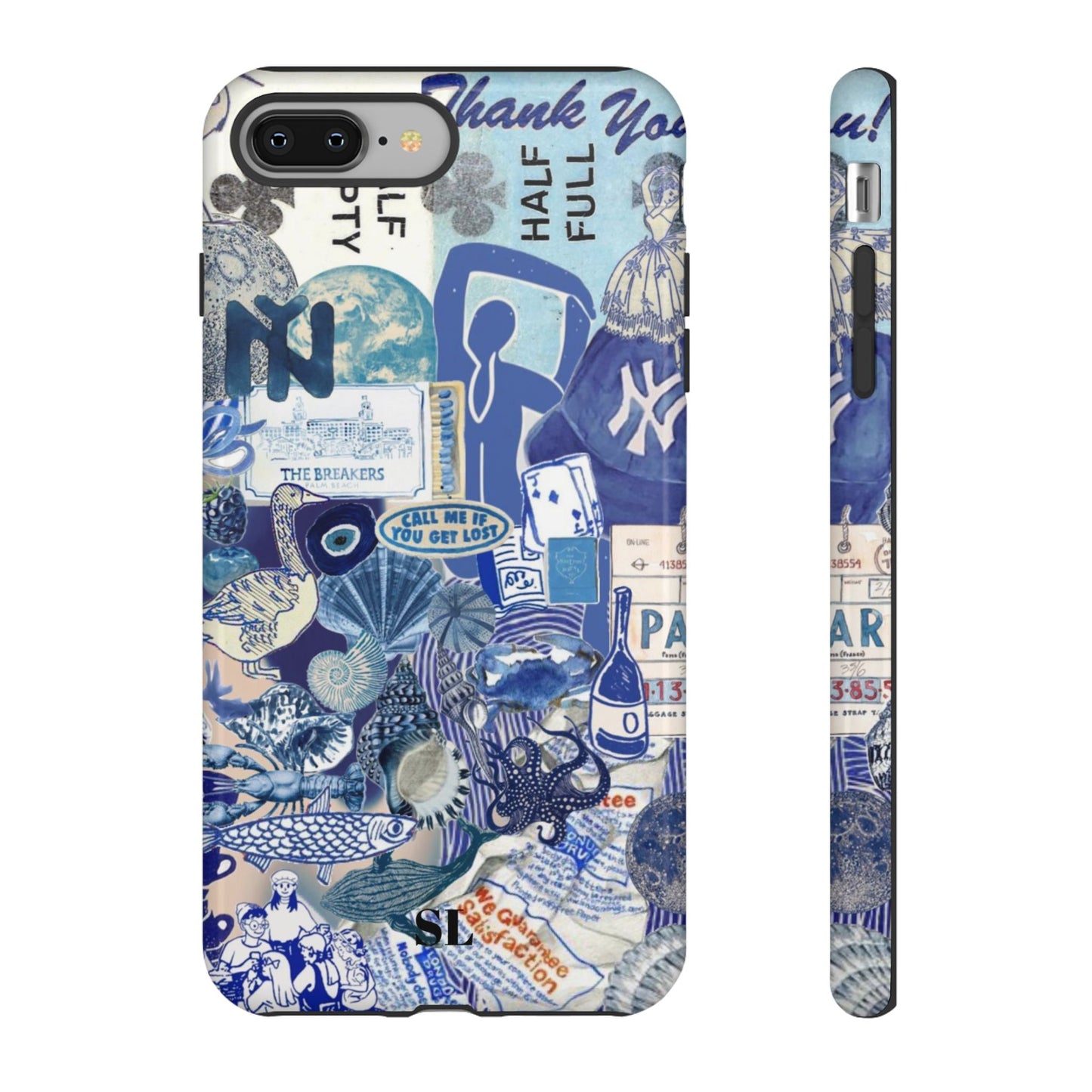 Blue Collage iPhone Case