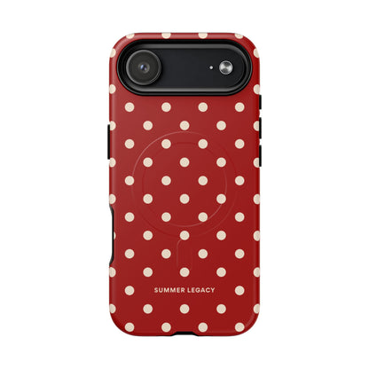 Crimson Polka Dot MagSafe Case