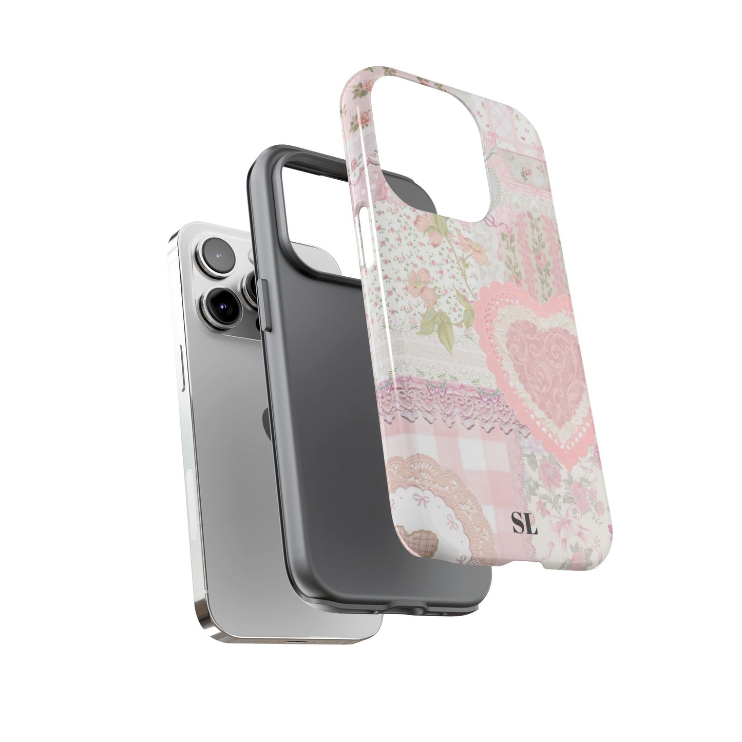 Blushing Floral Patchwork iPhone Case