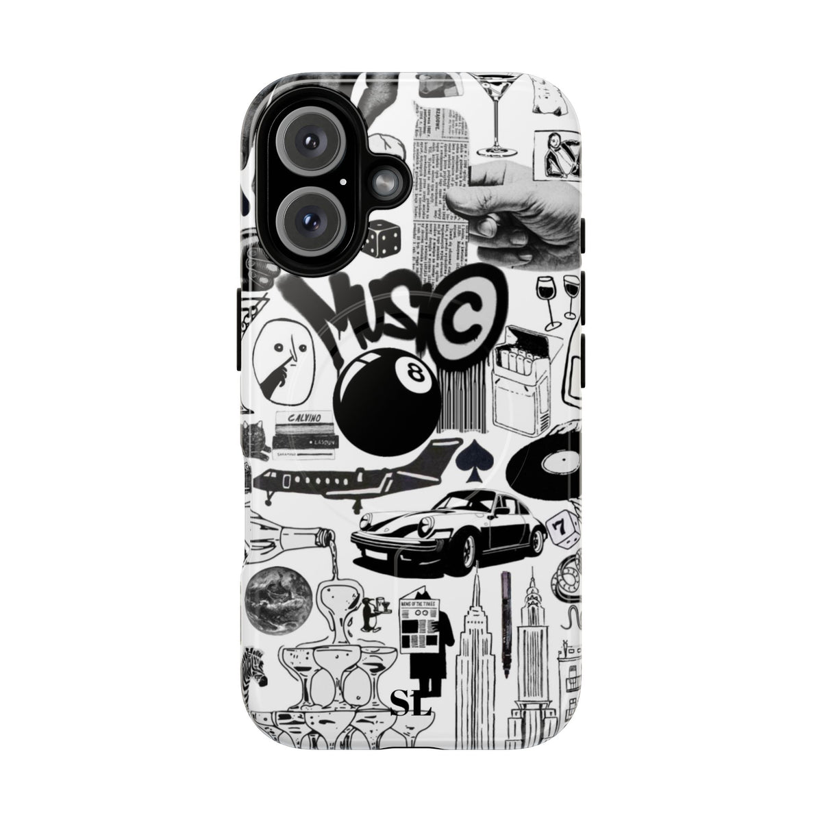 Black and White MagSafe Case