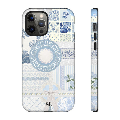 Blue Meadow Patchwork iPhone Case