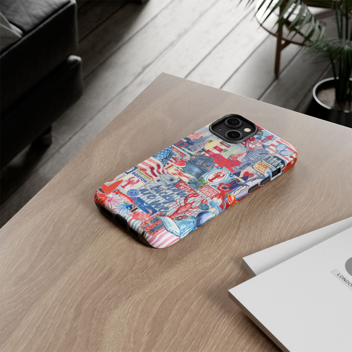 Red, White & Blue iPhone Case