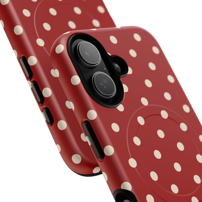 Crimson Polka Dot MagSafe Case