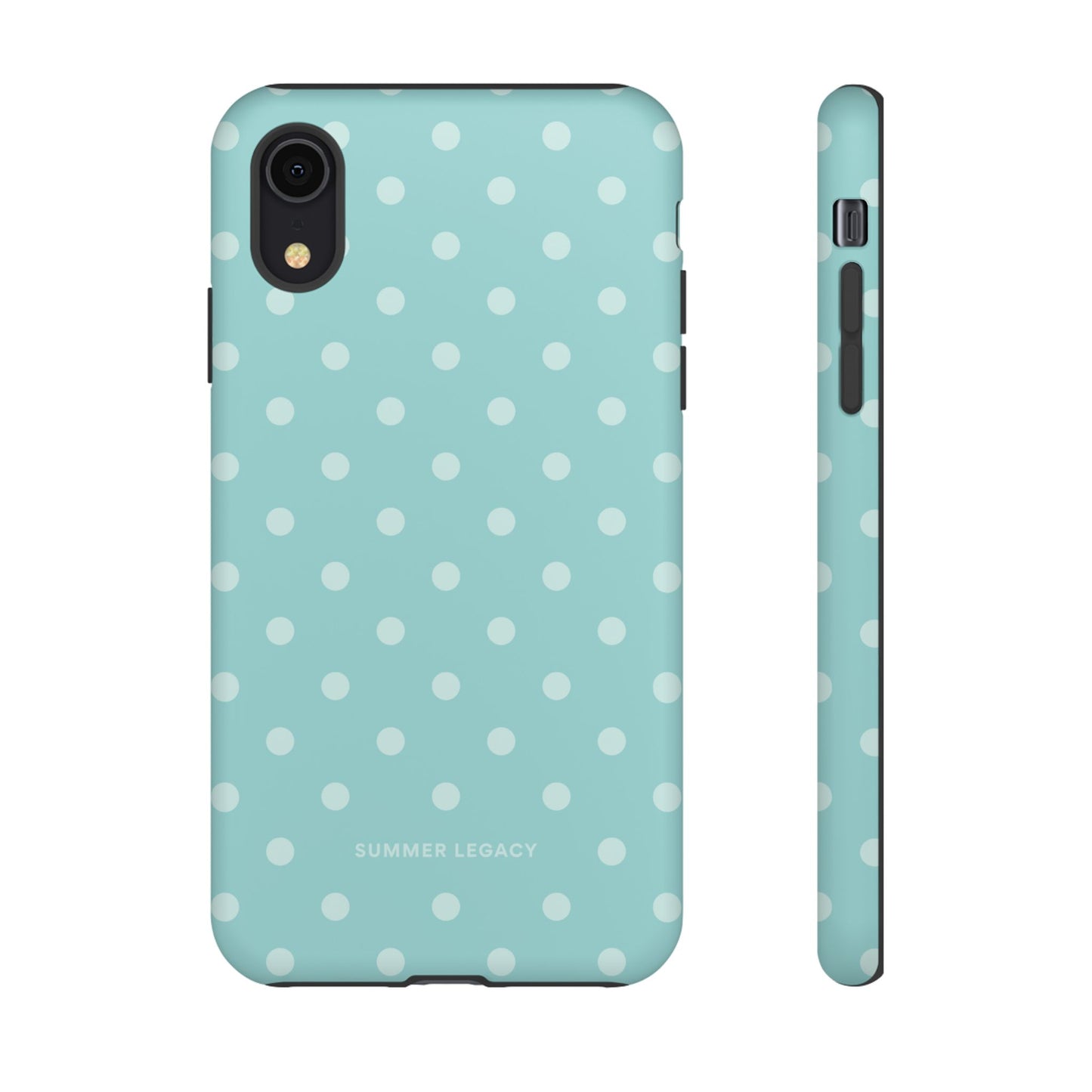 Teal Polka Dot iPhone Case
