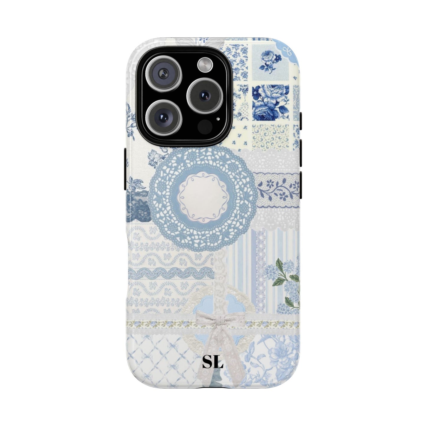 Blue Meadow Patchwork iPhone Case