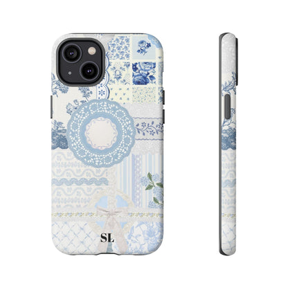 Blue Meadow Patchwork iPhone Case