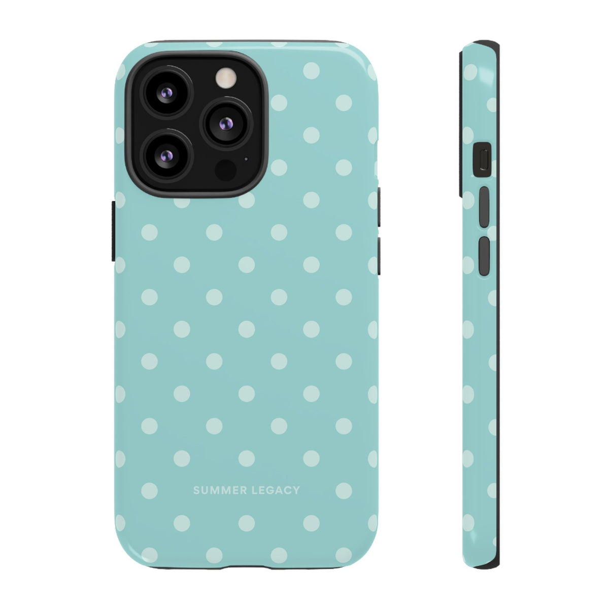 Teal Polka Dot iPhone Case