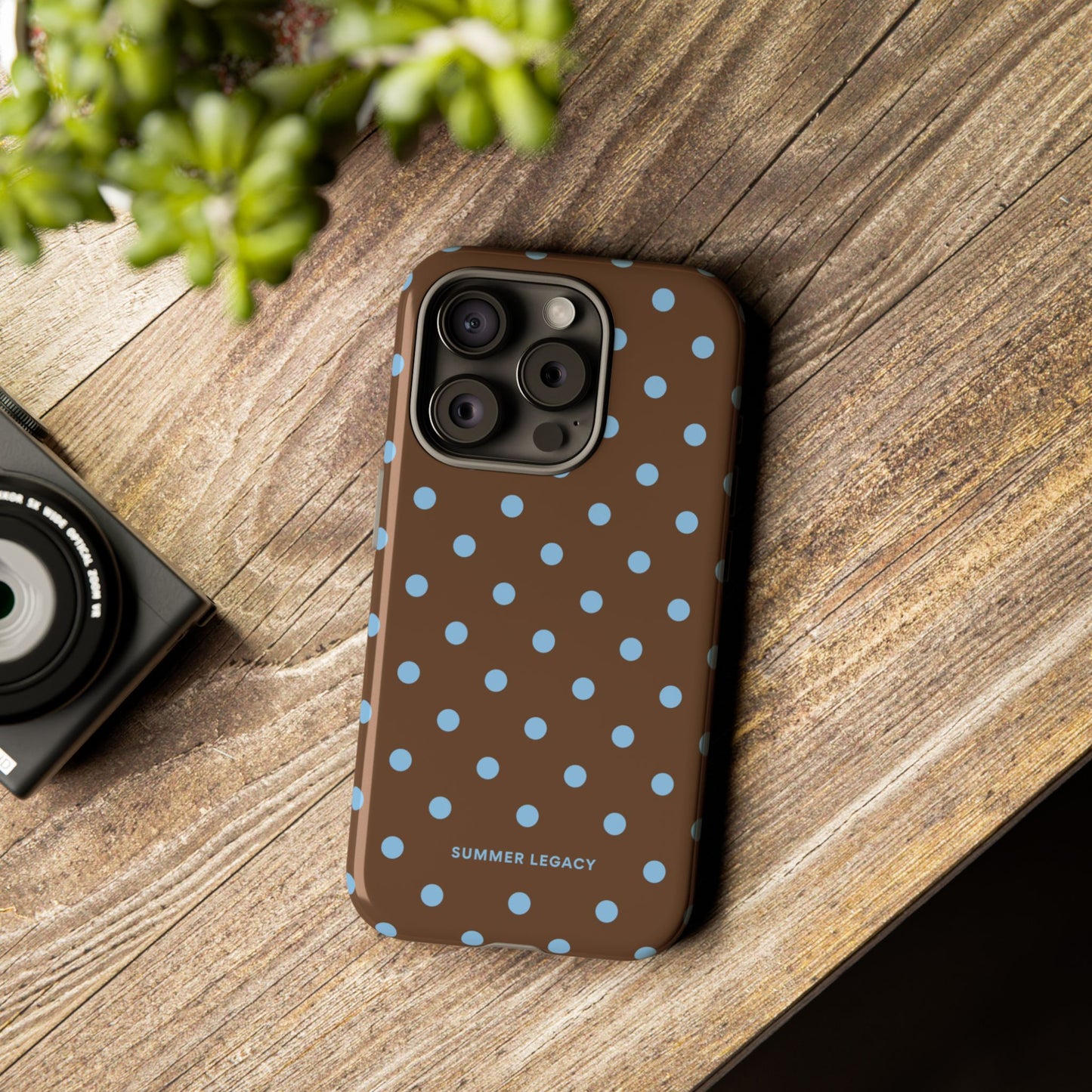 Mocha Polka Dot iPhone Case