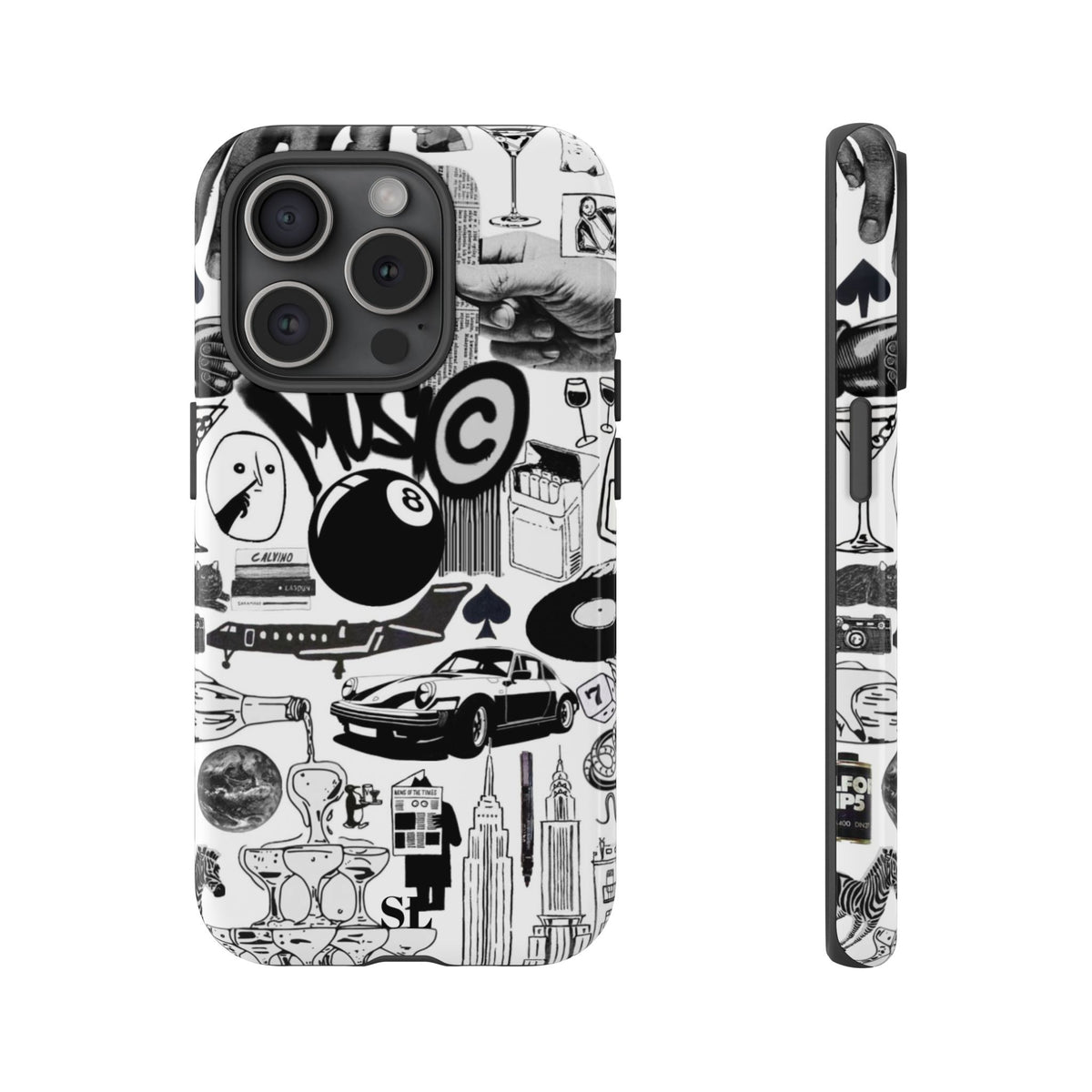 Black and White iPhone Case