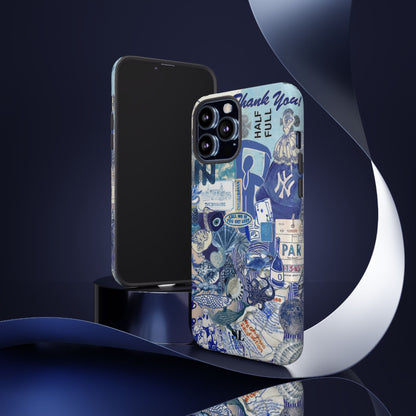 Blue Collage iPhone Case