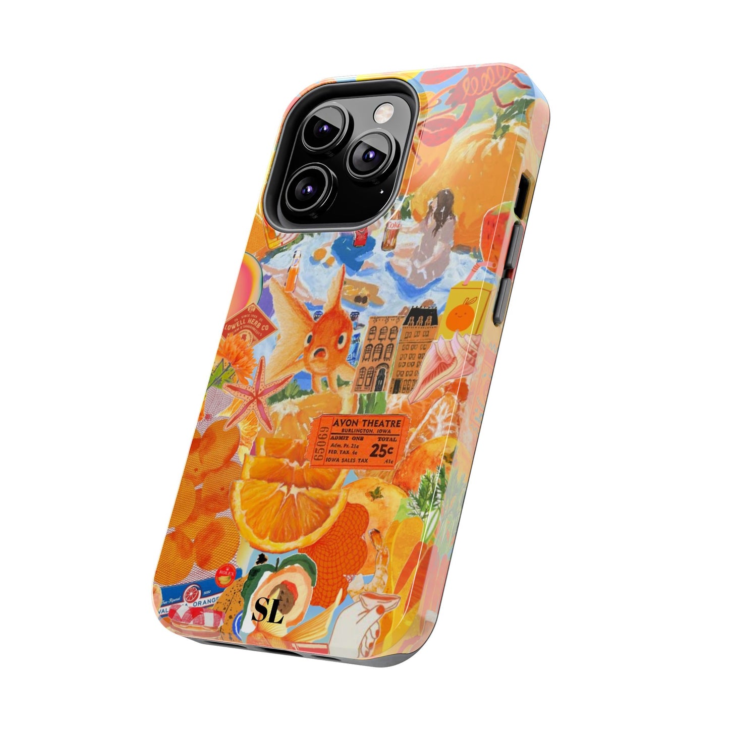 Orange Goldfish Collage iPhone Case