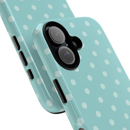 Teal Polka Dot iPhone Case