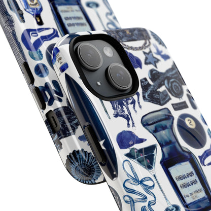 Navy Blue Collage MagSafe Case