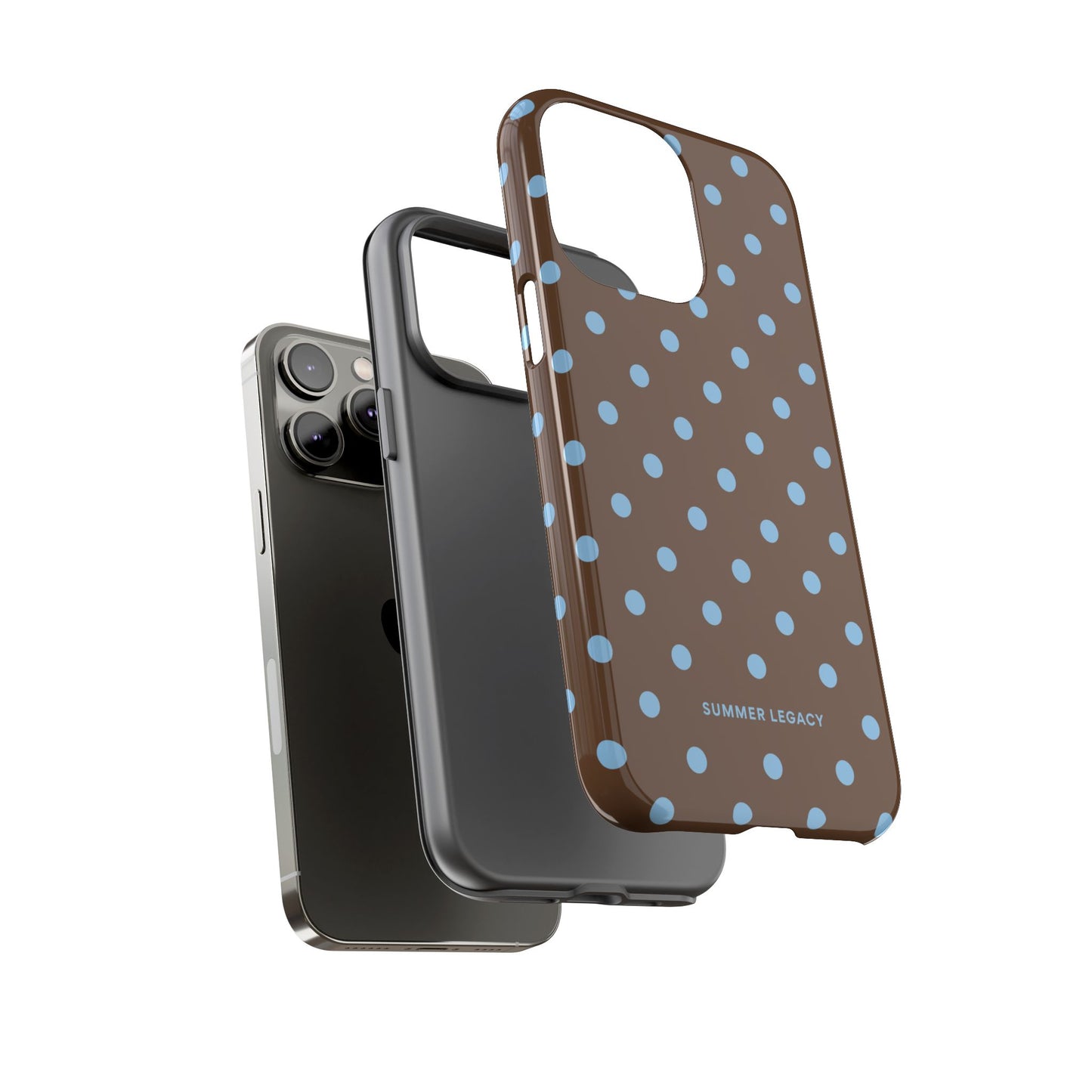 Mocha Polka Dot iPhone Case