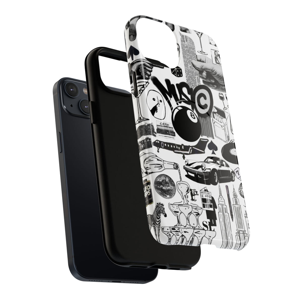Black and White MagSafe Case