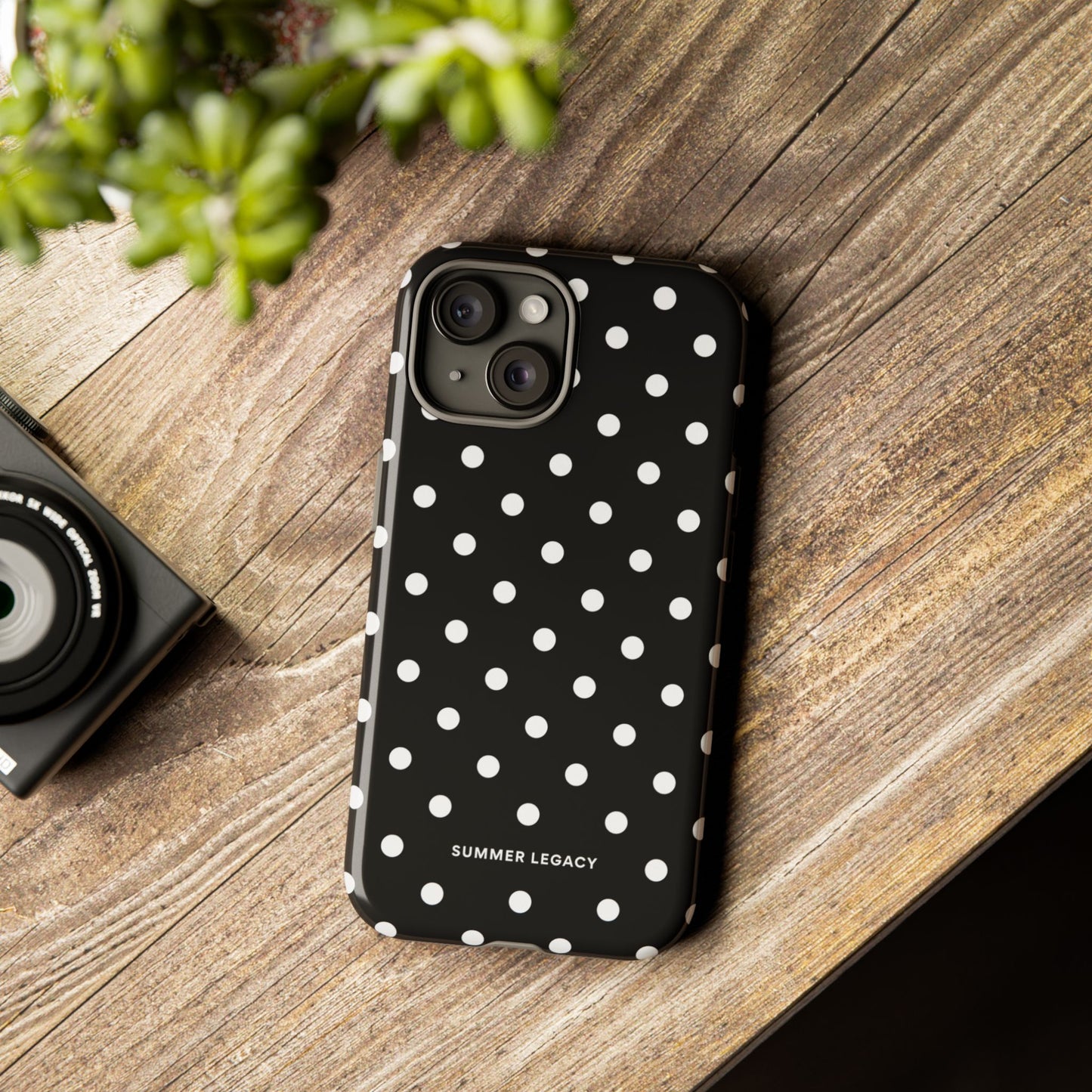 Ebony Polka Dot iPhone Case