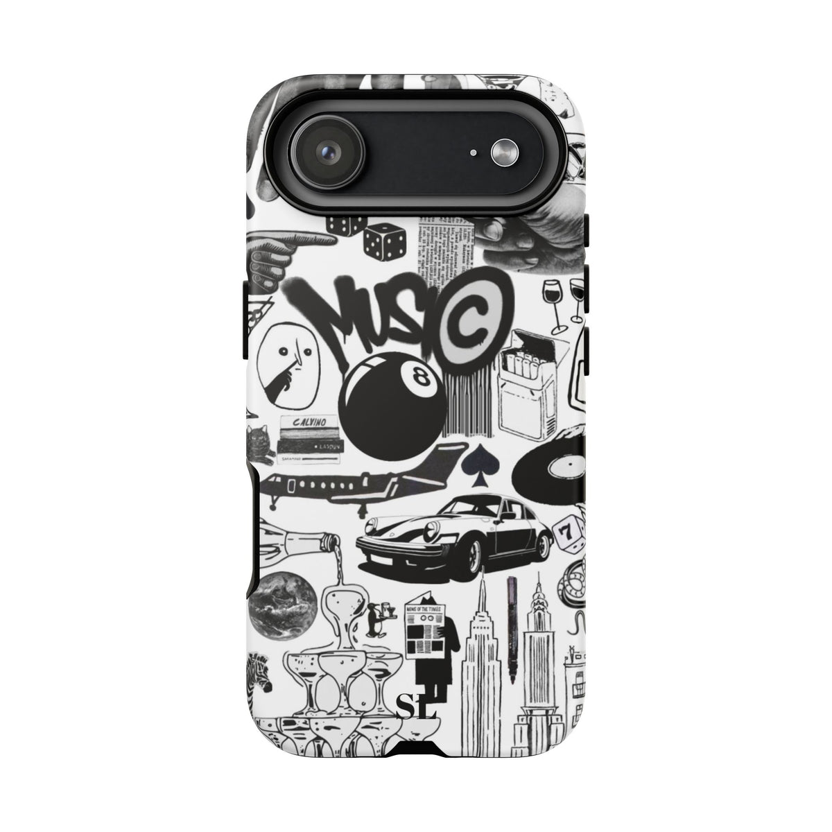 Black and White iPhone Case