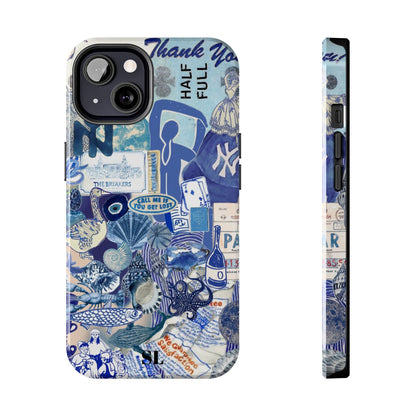 Blue Collage iPhone Case