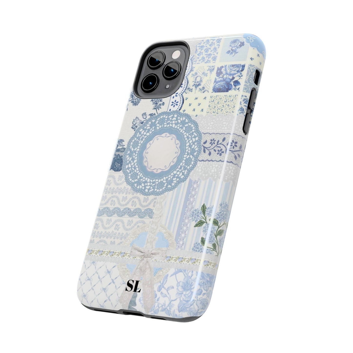 Blue Meadow Patchwork iPhone Case