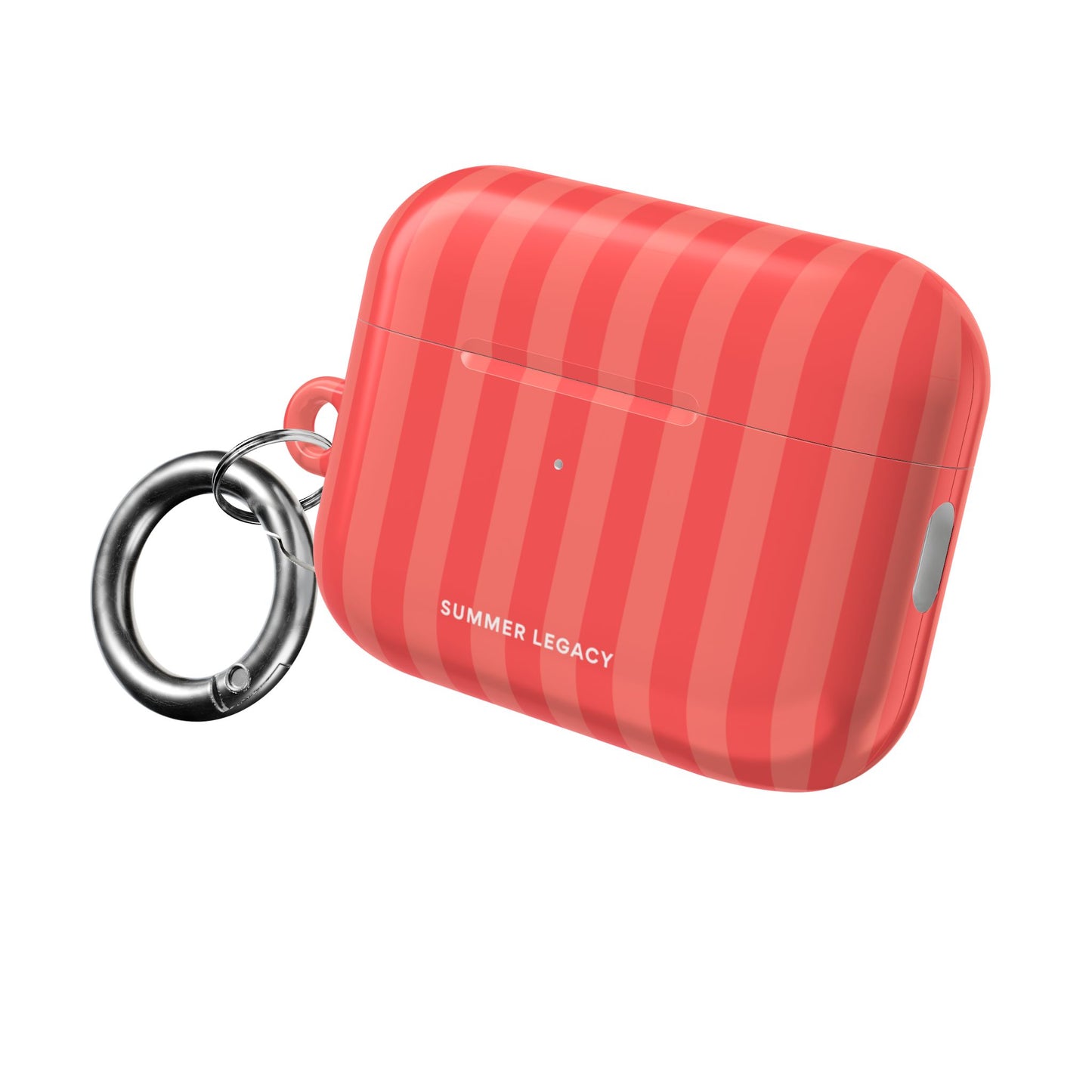 Coral Stripe AirPod Case