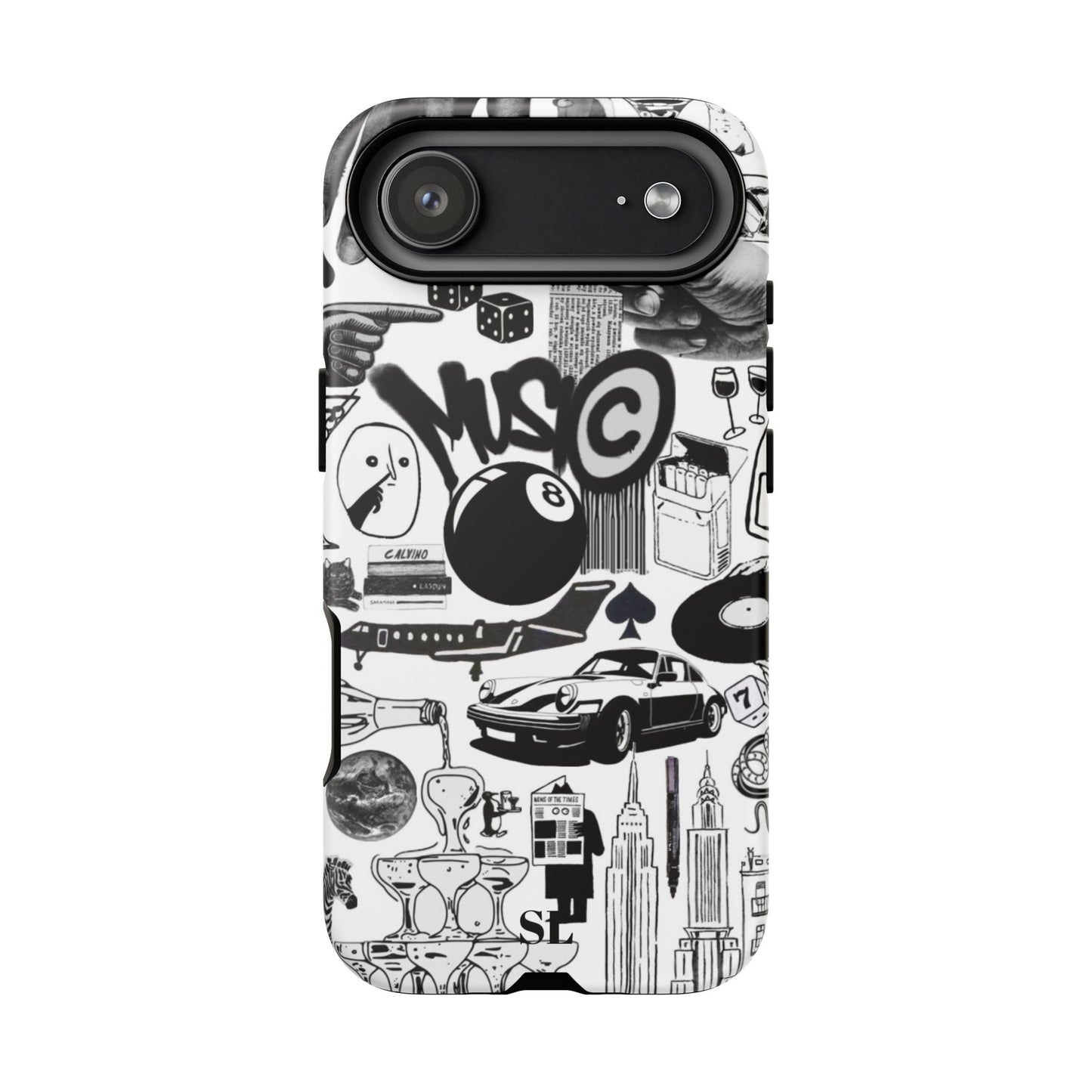 Black and White iPhone Case