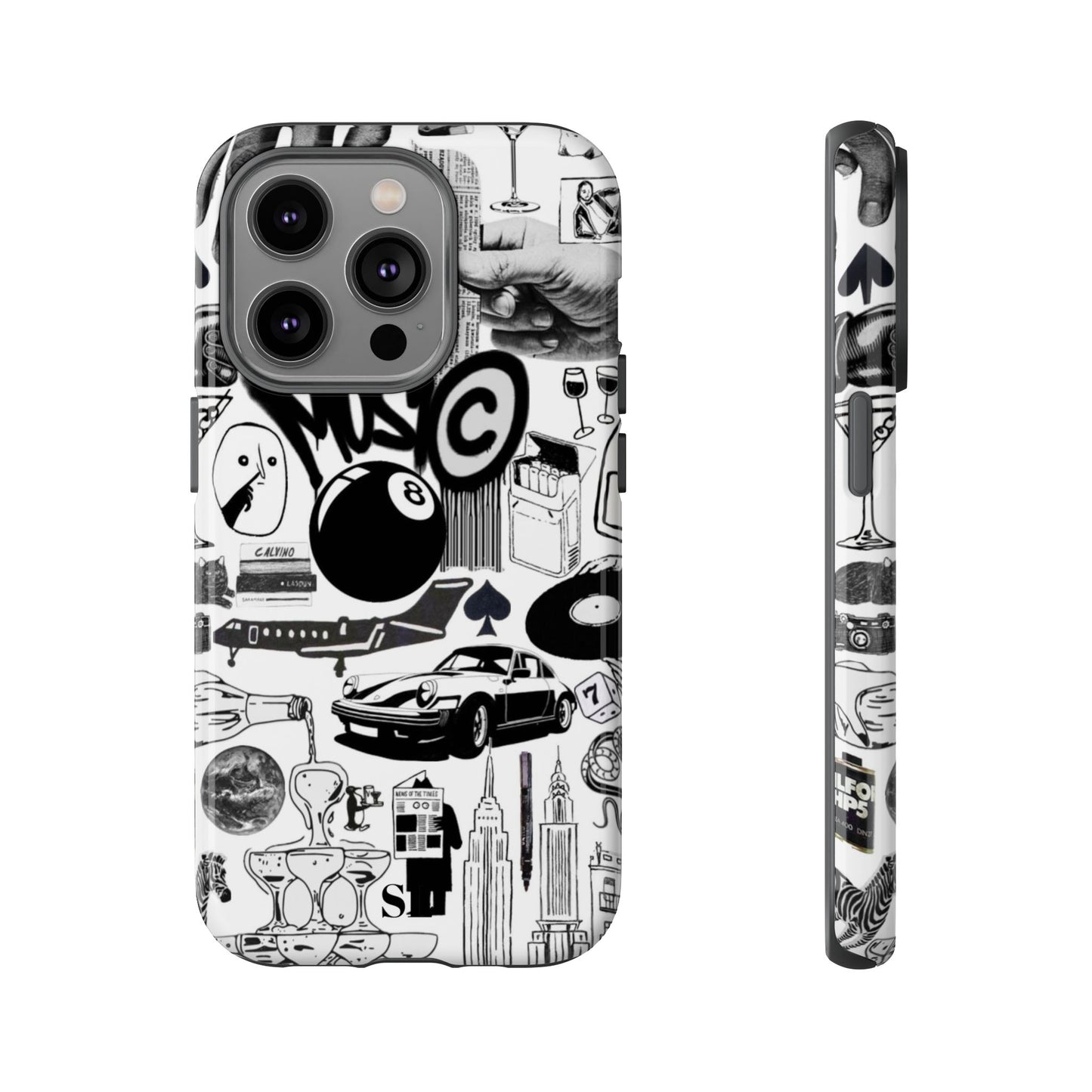 Black and White iPhone Case