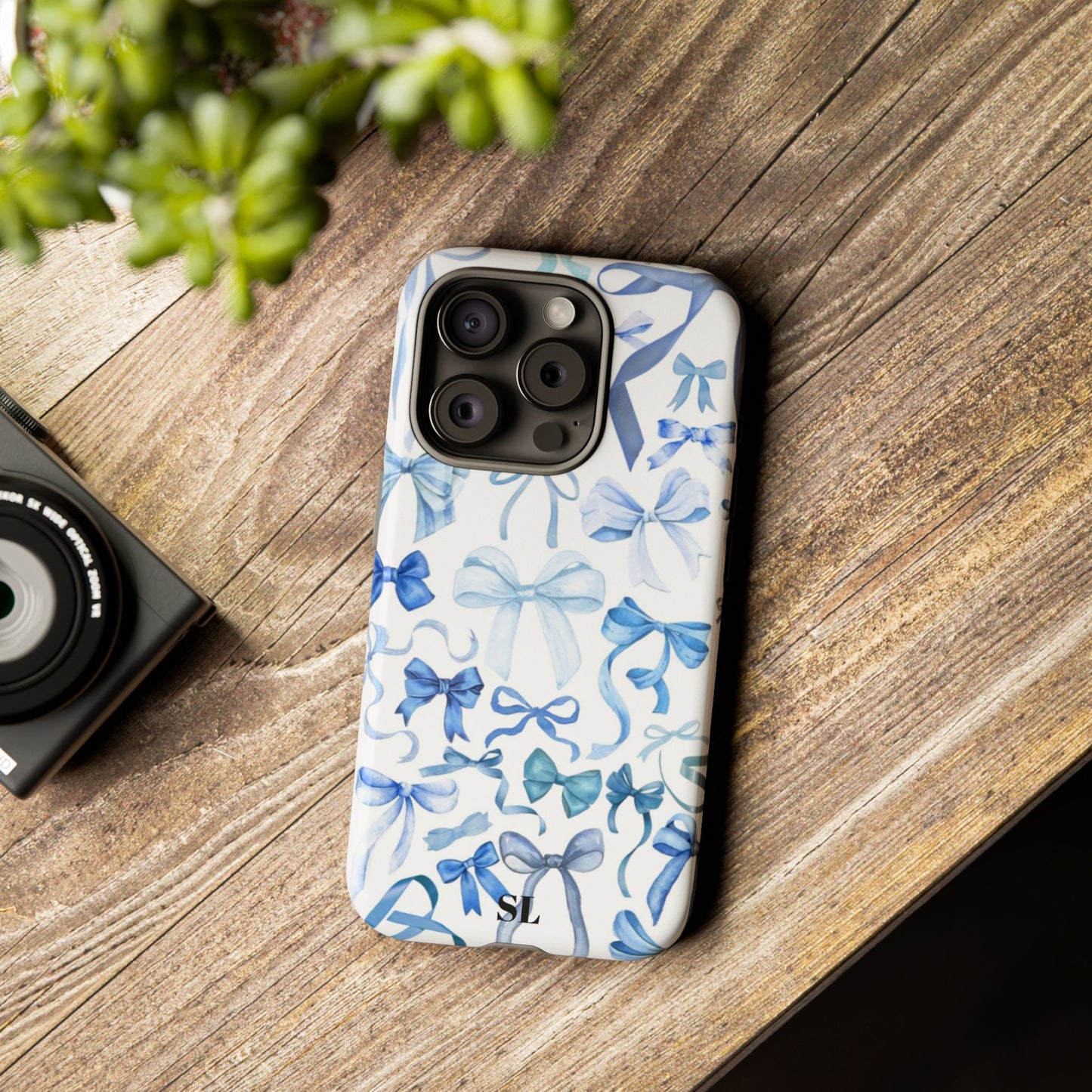 Blue Bows iPhone Case
