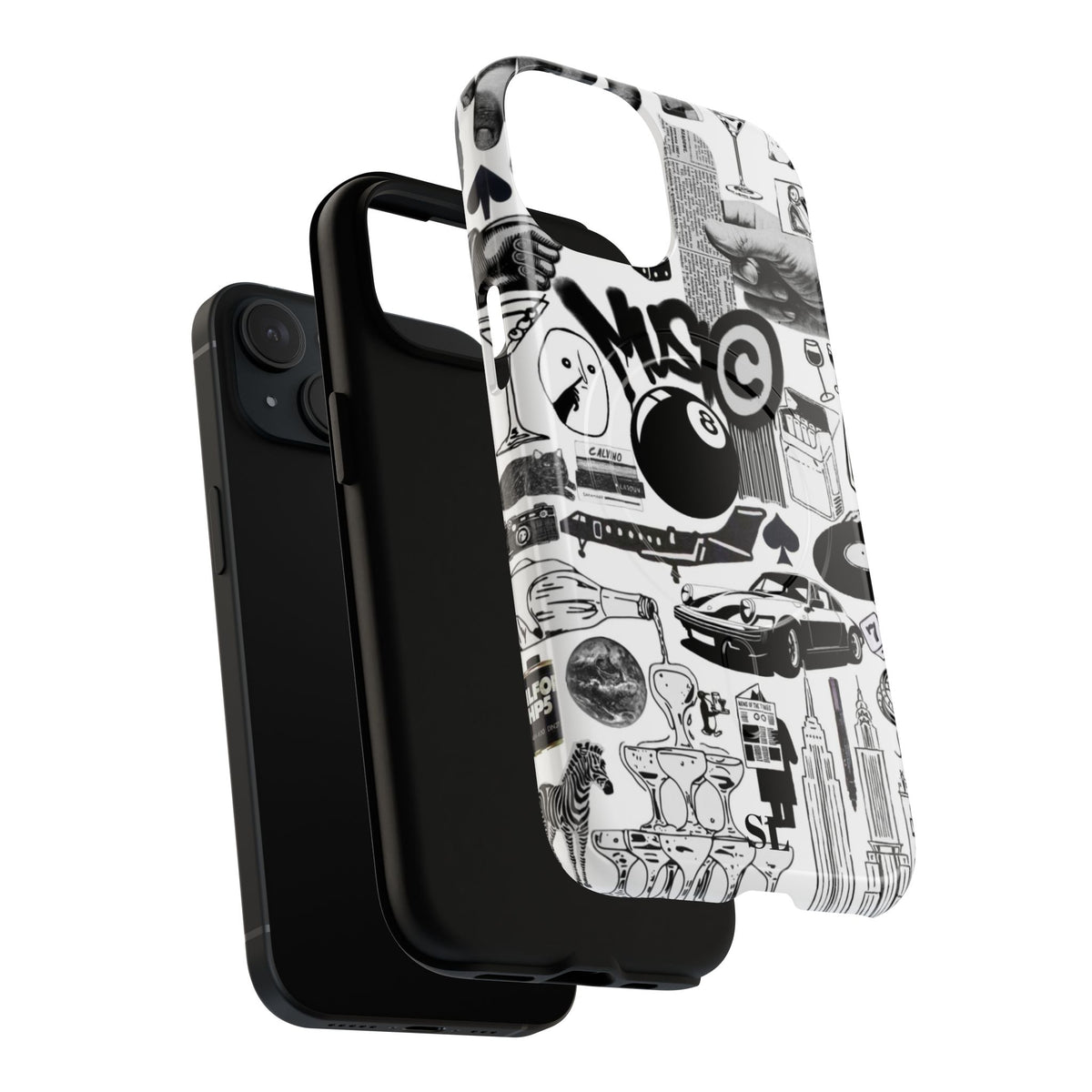 Black and White MagSafe Case