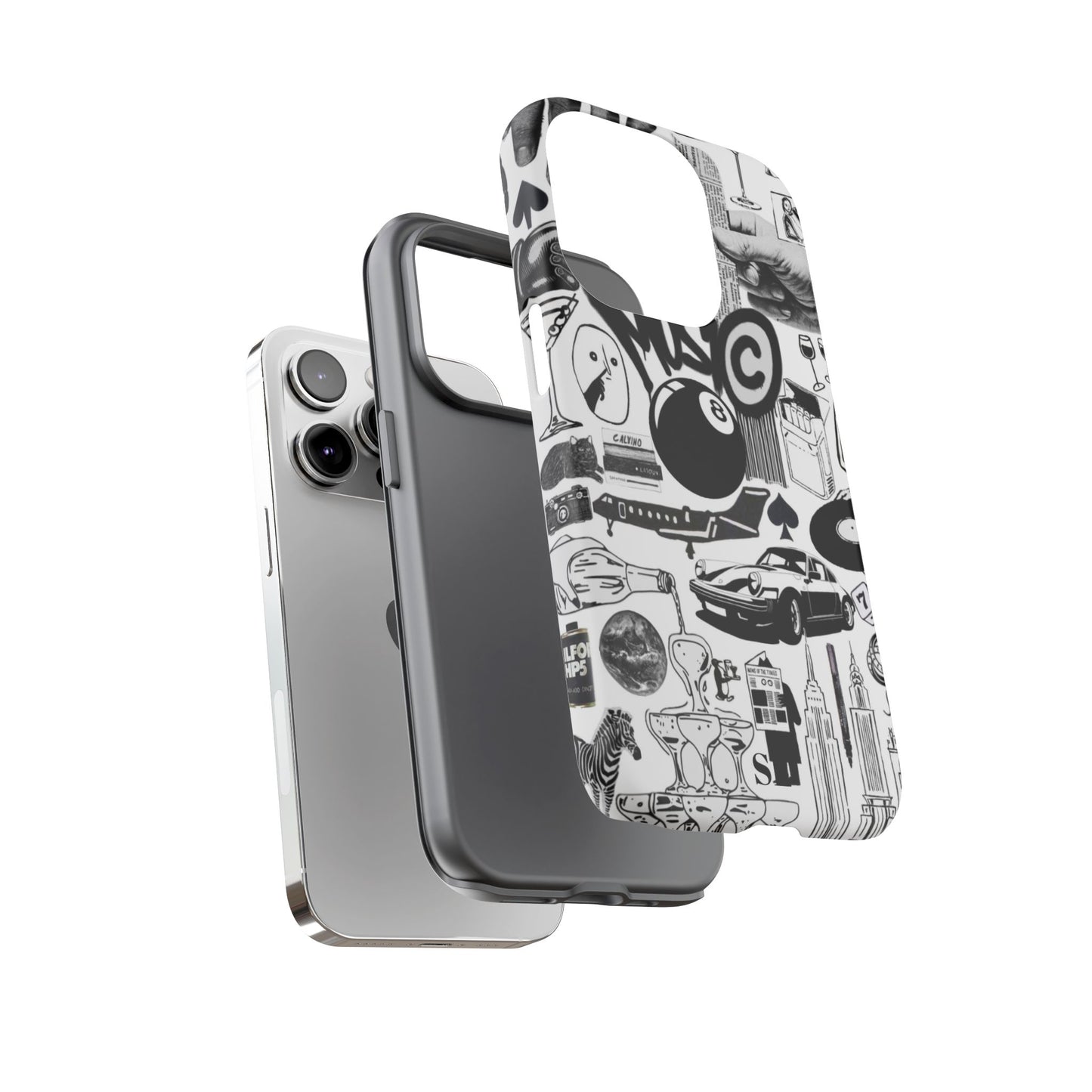 Black and White iPhone Case