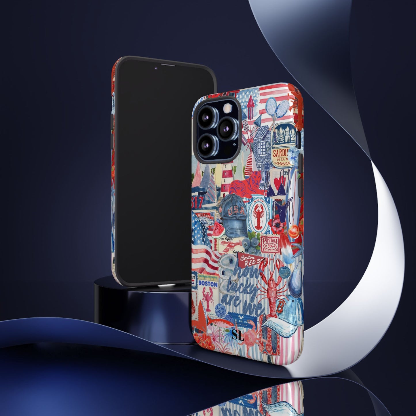 Red, White & Blue iPhone Case