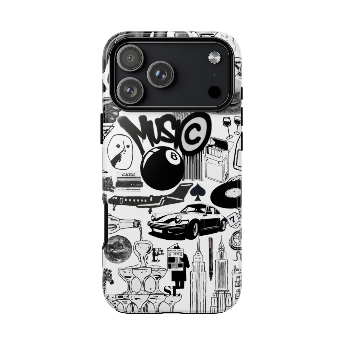Black and White iPhone Case