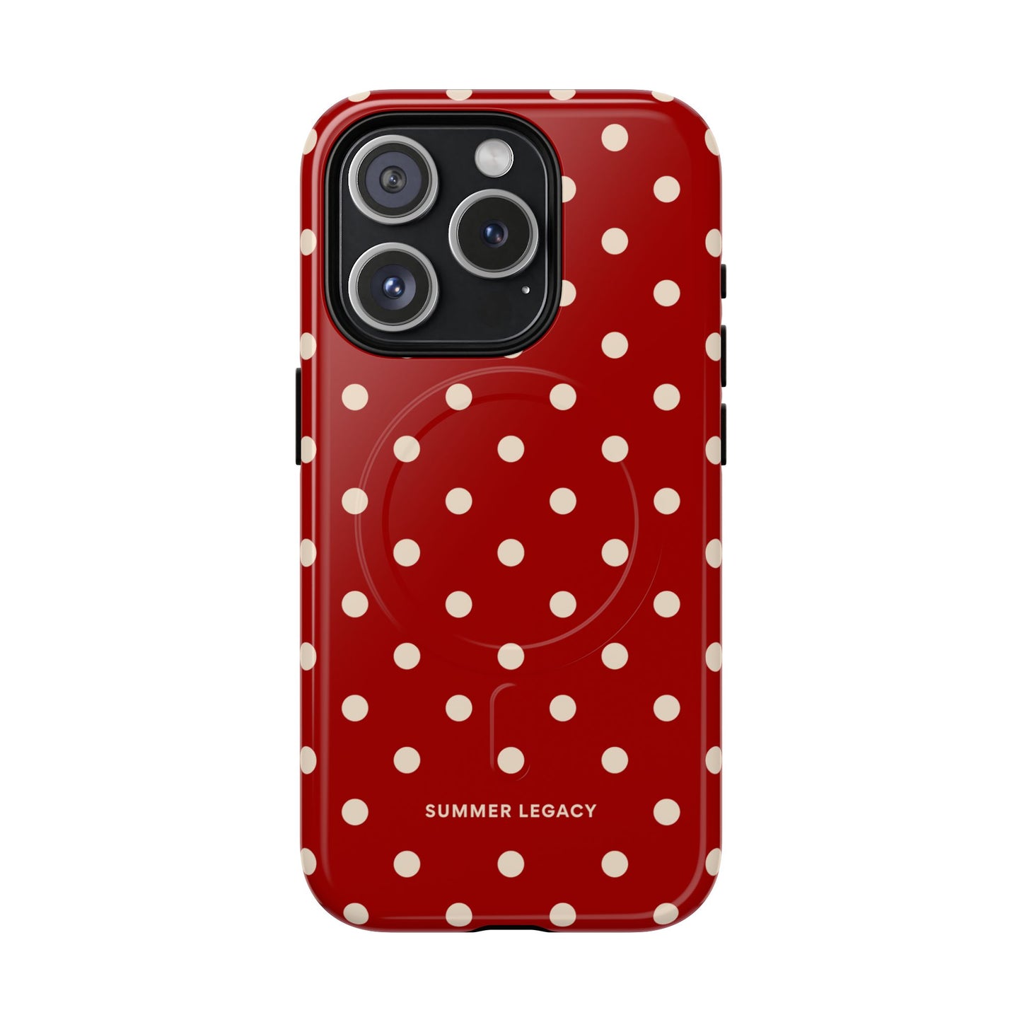 Crimson Polka Dot MagSafe Case