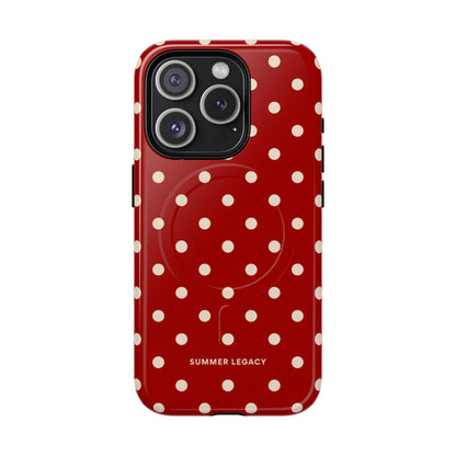Crimson Polka Dot MagSafe Case