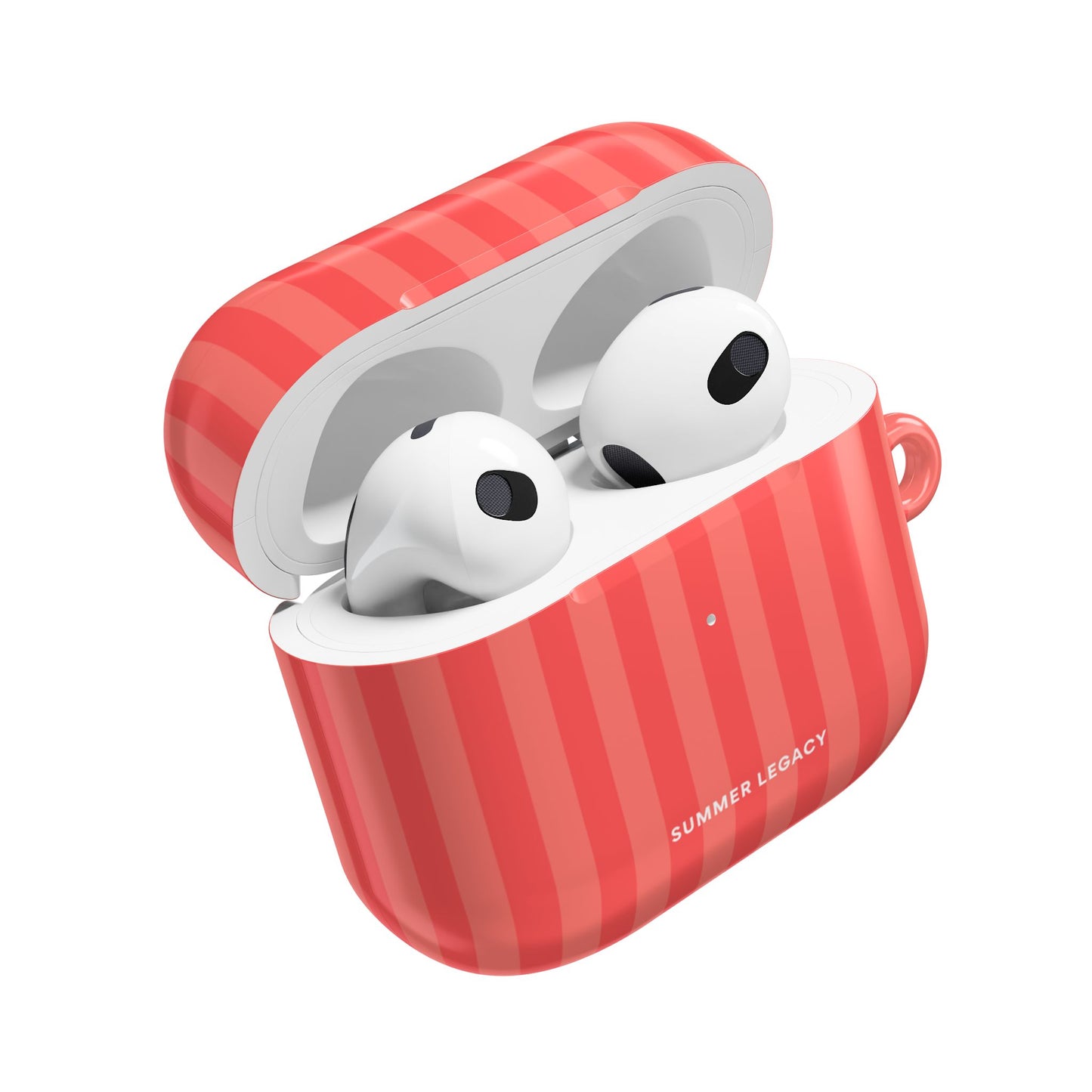 Coral Stripe AirPod Case