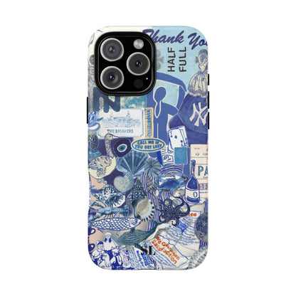 Blue Collage iPhone Case