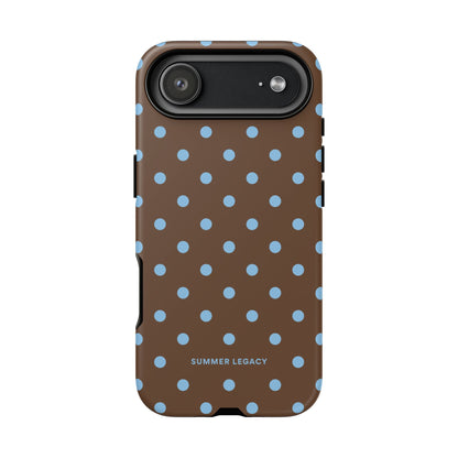 Mocha Polka Dot iPhone Case