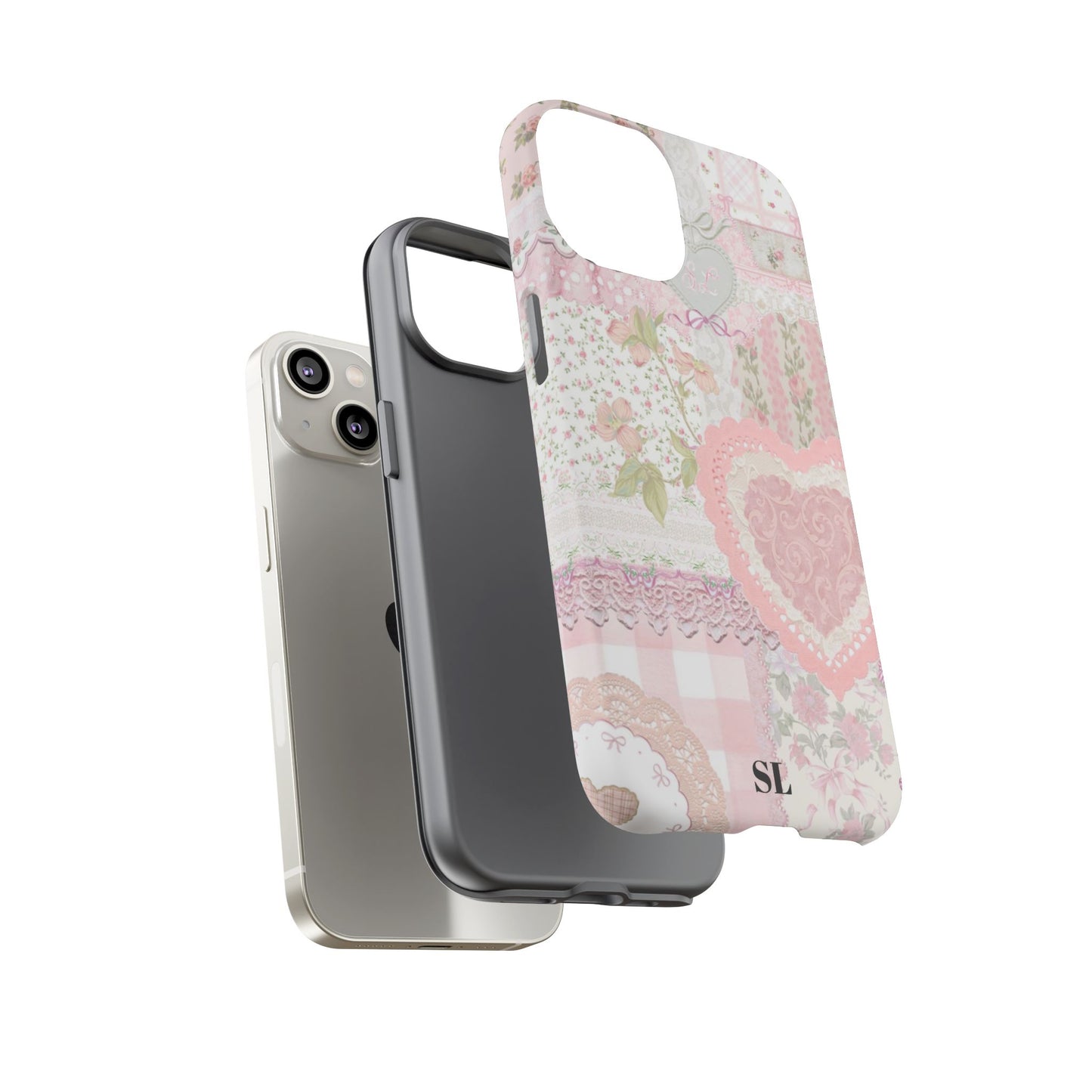 Blushing Floral Patchwork iPhone Case