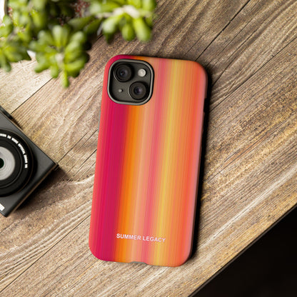 Amber Glow Ombre Stripe iPhone Case