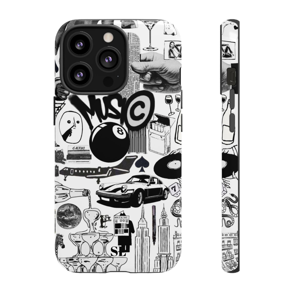Black and White iPhone Case