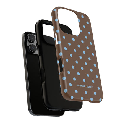 Mocha Polka Dot iPhone Case