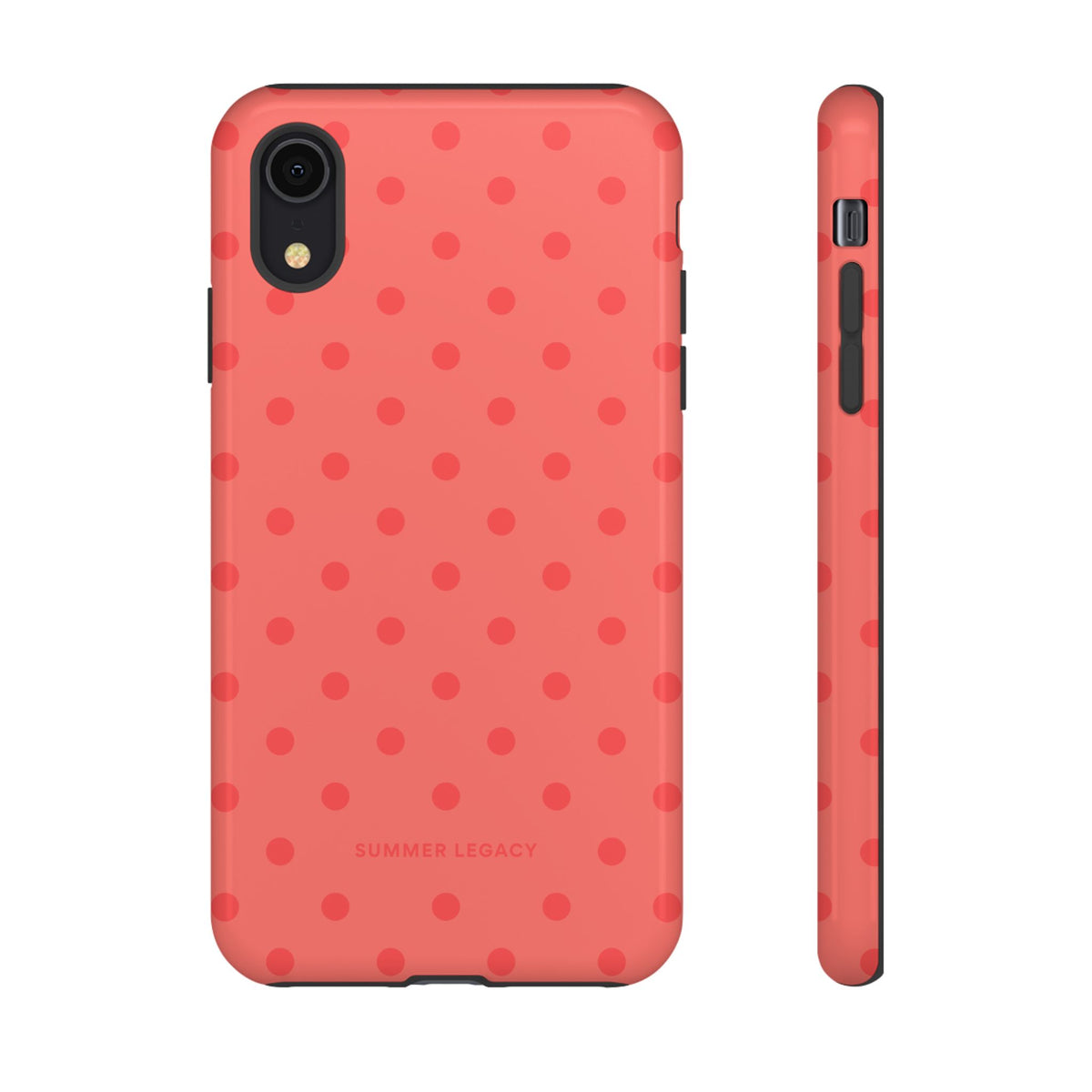 Coral Polka Dot iPhone Case