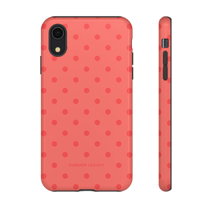 Coral Polka Dot iPhone Case