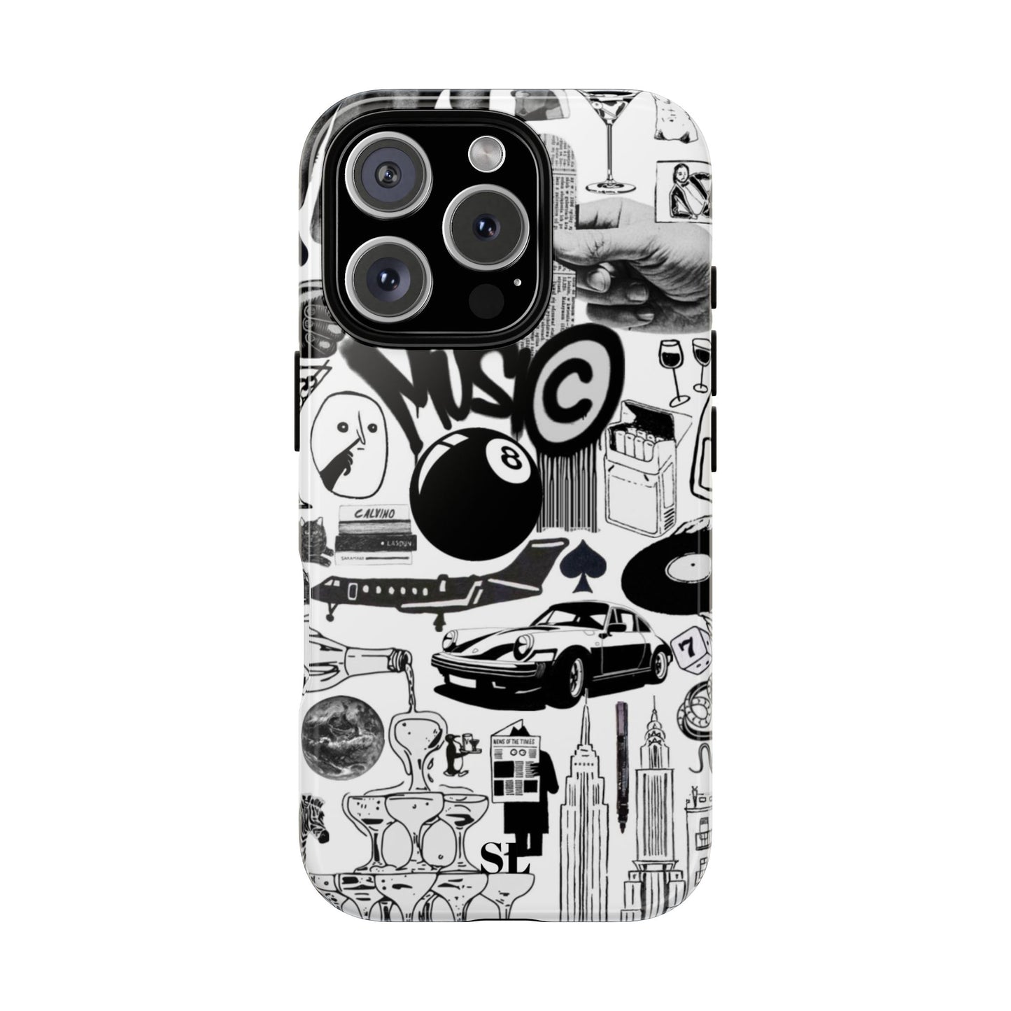 Black and White iPhone Case