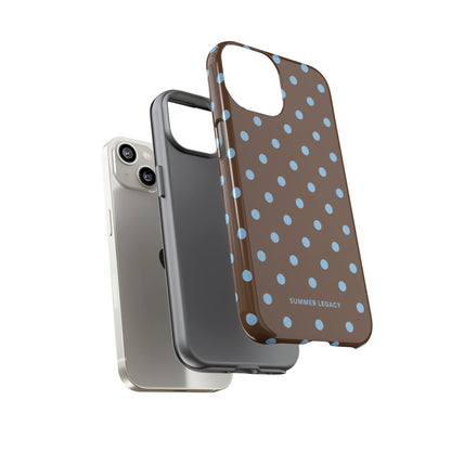 Mocha Polka Dot iPhone Case