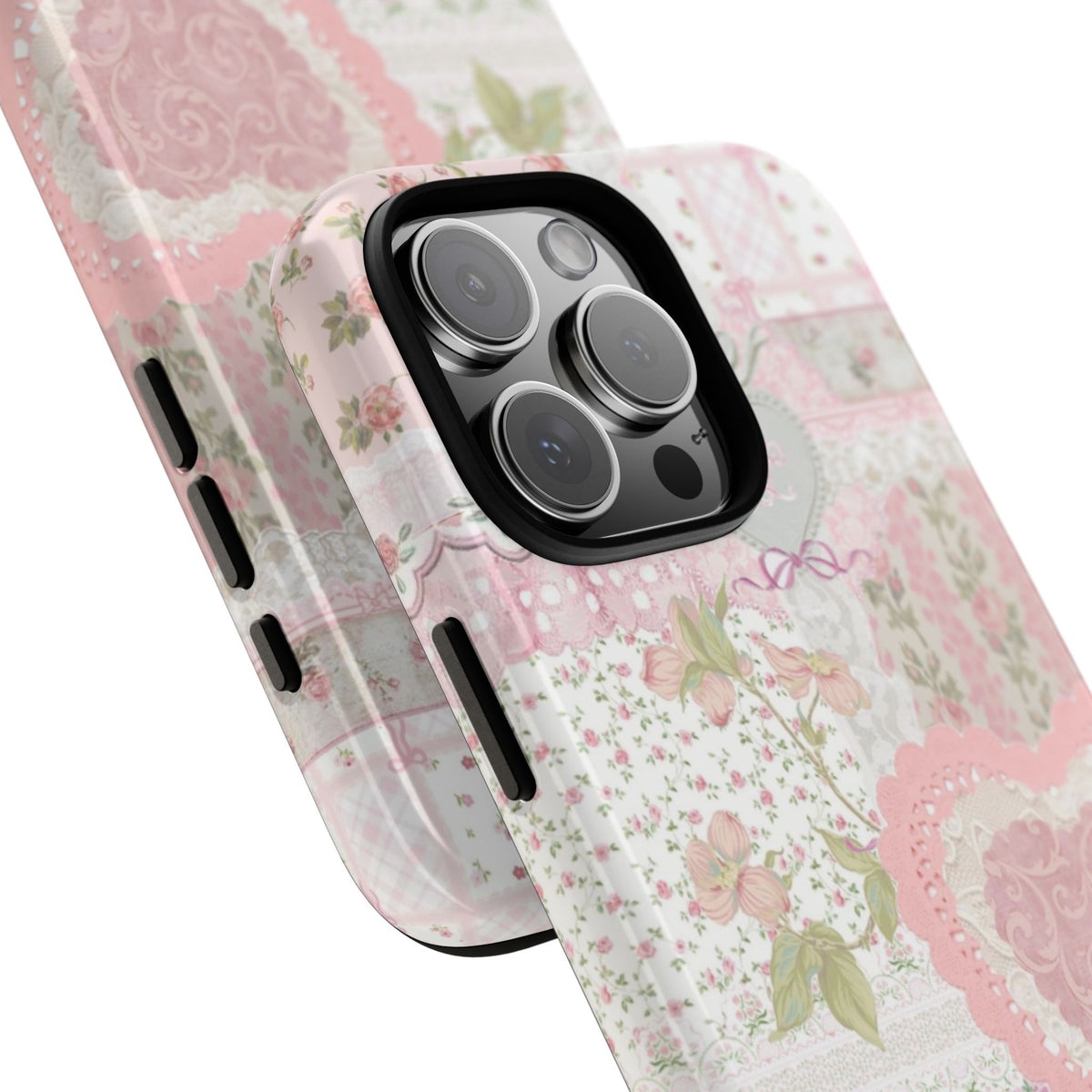 Blushing Floral Patchwork iPhone Case
